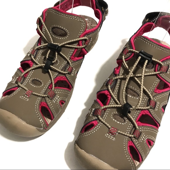 Eddie Bauer Bump Toe Outdoor Sandals Pink Sz 8 - Picture 3 of 8